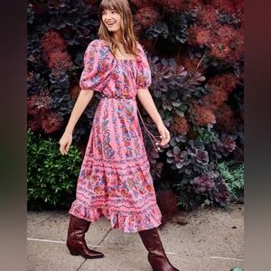 Printfresh Collins Dress Folklore Flowers